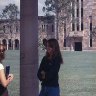 Looking through the cloisters into the Great Court in 1982.