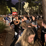 Eager Billie Eilish fans have set up camp in tents outside the Brisbane Entertainment Centre.