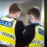 A video shows WA Police arresting Anne Jones’ grandson and her subsequently falling over.