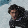 Joao Chianca, of Brazil, in the barrel at Teahupo’o, Tahiti, on a training day ahead the 2024 Summer Olympics surfing.