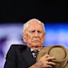 WWII veteran Arthur Leggett at a previous Len Hall Tribute Game.
