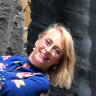 Sally Capp enjoys a new Southbank playground in 2022. 