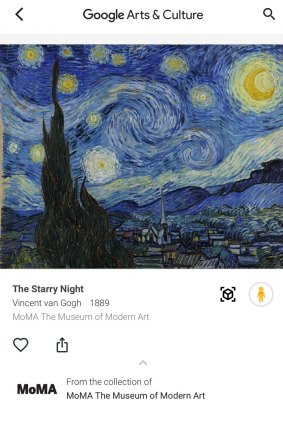 Via collaborations with museums around the world, the Google Arts & Culture app allows users to view famous artworks in detail.