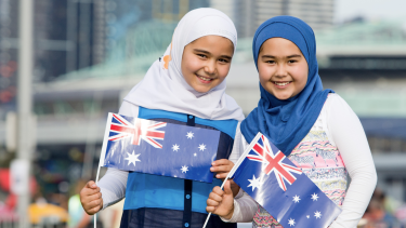 The original image used in the controversial billboard was taken at Docklands on Australian Day 2016, and featured on the Victorian government website. 