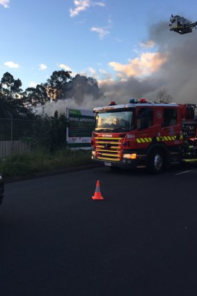 Firefighters are at the scene of a large fire at a disused gym near the Westfield shopping centre in Doncaster.