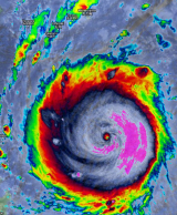 Super typhoon Nepartak barrels towards Taiwan in July this year.