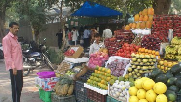 Greengrocer Bittu Bharati in Lajpat Nagar, south Delhi, has been offered payment in advance for the fruit his clients will buy over the next year.