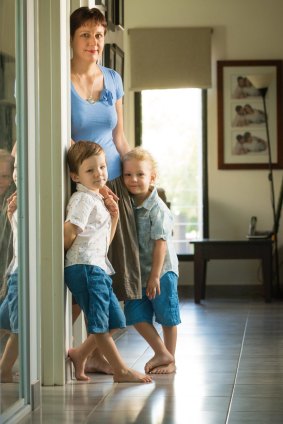 Embryo donor Natalie Parker with her sons, Angus, 5 (left) and Hugo, 3.