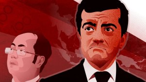 Huang Xiangmo and Sam Dastyari. Illustration: Richard Giliberto