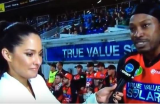 Ten Network reporter Mel McLaughlin during the uncomfortable exchange with Chris Gayle.
