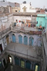 People squatting in the old haveli prior to restoration. 