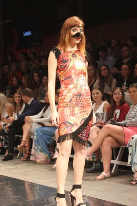 Canberra fashion label Hana on the catwalk at the Next Gen Fashion parade at the Mercedes Benz Fashion Festival, Brisbane, 2015.