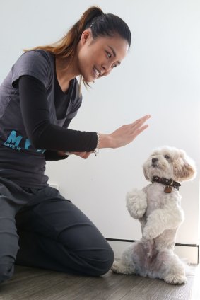 Dr Cherlene Lee and her dog Siao Chuwho.