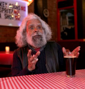 Jack Charles says he’s
in pretty good nick, thanks to a healthy diet and just the occasional 'giggle juice'.