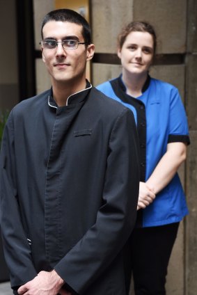 Luke Christodoulou and Genevieve Jones are doing work experience at the Raddisson Blu Plaza Hotel in Sydney.