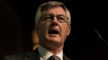 Treasury Secretary Dr Martin Parkinson delivers the keynote address at a Committee for Economic Development event in Melbourne.