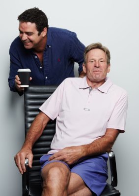 Garry Lyon and Footy Show colleague Sam Newman.