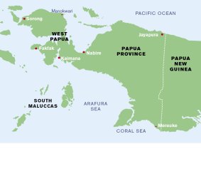 A map of the Papuan regions. 