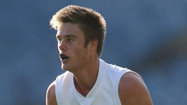 Schache in action for Vic Country during the under 18 championships 