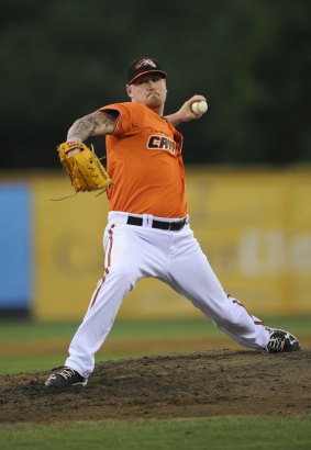 Cavalry pitcher Stephen Kent nearly pitched a complete game shutout on Saturday against the Aces.