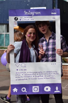 Wear It Purple day celebrations at Sydney Secondary College Leichhardt Campus.
