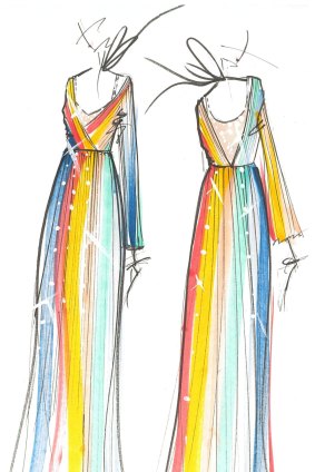 An illustration from Tome's spring collection, showing in New York Sunday.