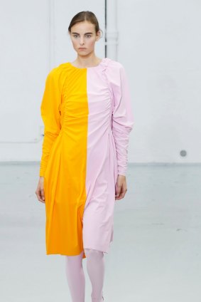Yellow splice at Julie Paskal during Paris Fashion Week picks up from Millennial pink.