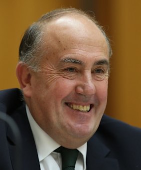 John Fraser at Parliament House in Canberra on Monday. 