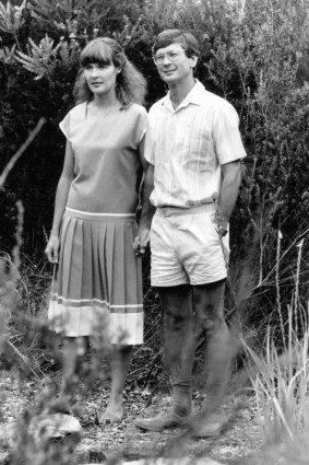 Dick Smith and wife Pip in Terrey Hills, 1987.  