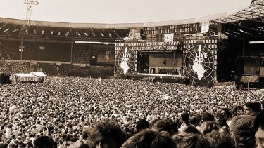 Game-changing Live Aid in 1985.