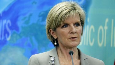 Concerns: Julie Bishop has made "personal contact" with Indonesia's Foreign Minister Retno Marsudi.