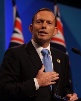 Tony Abbott at his G20 news conference in Brisbane. He is expected to sign the widely anticipated free trade deal with China on Monday. 