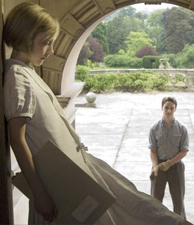 Saoirse Ronan, left, and James McAvoy in <i>Atonement</i>.