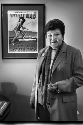 Joan Kirner in the offices of EMILY's List.