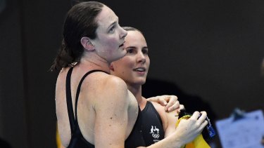 Cate, left, and Bronte Campbell did not perform up to expectations.