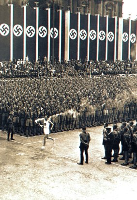 The 1936 Olympics opening ceremony in Berlin.