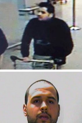 Ibrahim el-Bakraoui before attacks at Belgium's Zaventem Airport and Khalid el-Bakraoui (below).