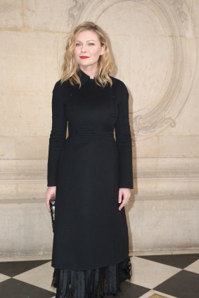Kristen Dunst attends the Christian Dior Haute Couture Spring Summer 2017 show as part of Paris Fashion Week.