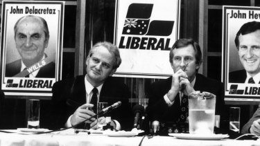 Mr Ruddock with Liberal leader John Hewson in 1992.