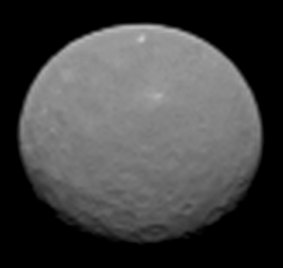 On March 6 this year the Dawn space probe from NASA entered orbit around  Ceres and sent back images such as this.