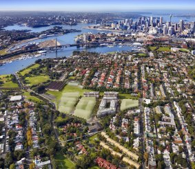 Aerial image of Harold Park in Sydney being developed by Mirvac.