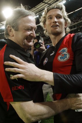 Sheedy and Hird in their final match in 2007.
