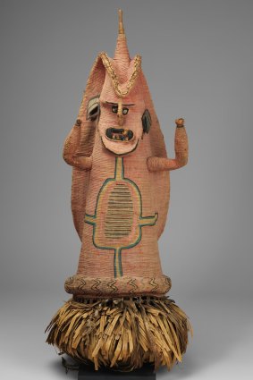 A susu dancing mask used in ceremonies in association with bride price exchanges, the initiation of boys and girls, blackening the teeth of young men and mourning.