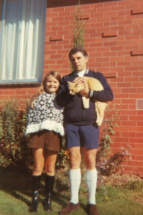 Magda Szubanski with her father, Peter, in Melbourne in 1972.