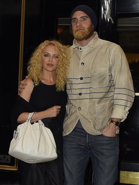 Date night: Minogue showed off the look on a date night with fiance Joshua Sasse.