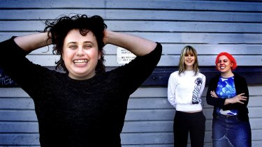 The picture Rebel Wilson wanted removed from Fairfax Media. The actor is pictured alongside Alyssa McClelland and Bronwyn Purvis on September 24, 2002.