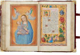 Virgin and Child on a crescent moon and The seven joys of
the Virgin in the Rothschild Prayer Book. 