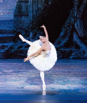Misty Copeland performs in "Swan Lake" at the Queensland Performing Arts Centre in 2014.