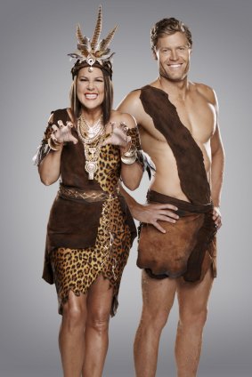 <I>I'm A Celebrity Get Me Out Of Here</i> hosts Julia Morris and Chris Brown.
