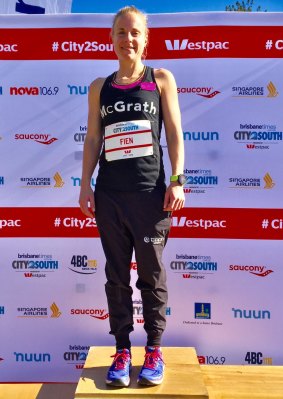 Female 14km winner Cassandra Fien.